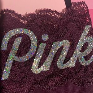 2 Victoria’s Secret Pink Panties bundle pink cotton panties hipster holo bling